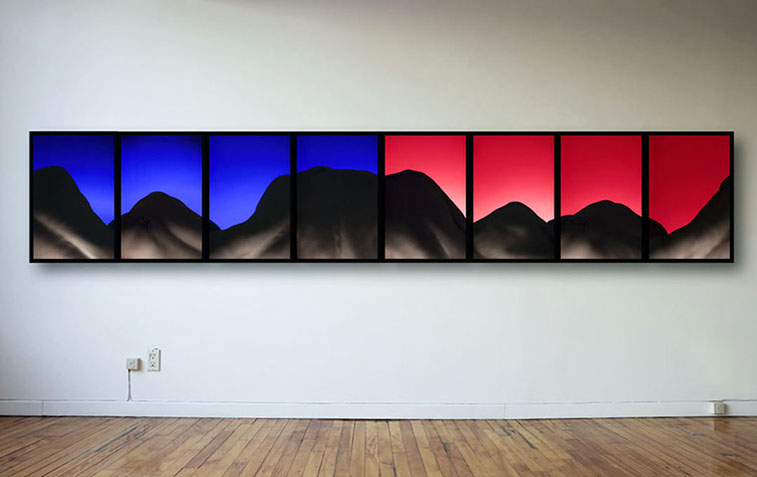 Félix Ossa - Andes - Instalación Fotográfica - Forma abstracta de una montaña